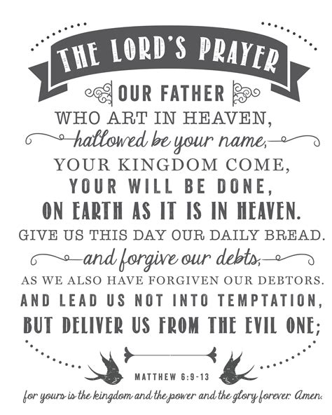Our father in heaven, hallowed be your name The Lord's Prayer | Free Printable | Sincerely, Sara D.