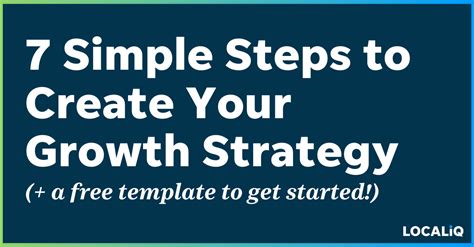 7 Simple Steps To Create A Growth Strategy Free Template