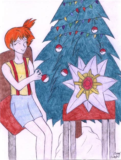 Misty And Starmie Decorating A Tree By Meromeroyui On Deviantart
