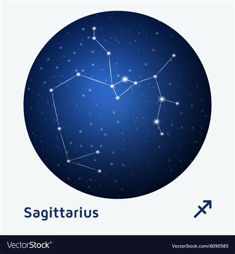 Sagittarius Constellation Royalty Free Vector Image