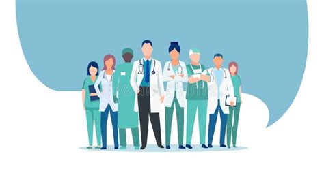 Vector Of A Medical Staff Group Of Doctors And Nurses Stock Vector