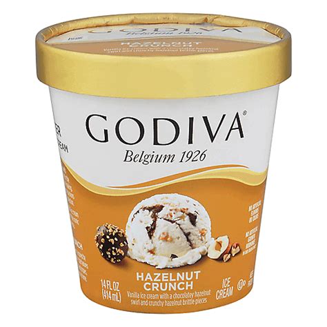Godiva Hazelnut Crunch Ice Cream 14 Fl Oz Frozen Foods My Country