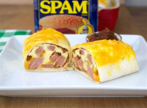 Spam Breakfast Burritos Recipe