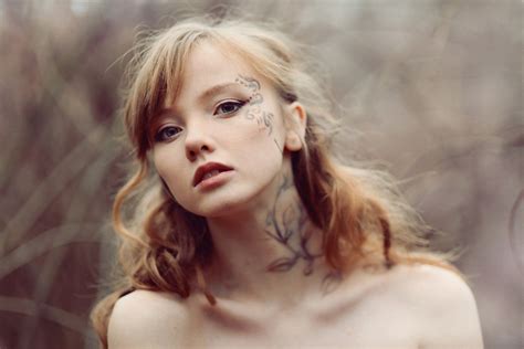 Women Olesya Kharitonova Redhead Looking At Viewer Tattoo Wallpapers Hd Desktop And Mobile