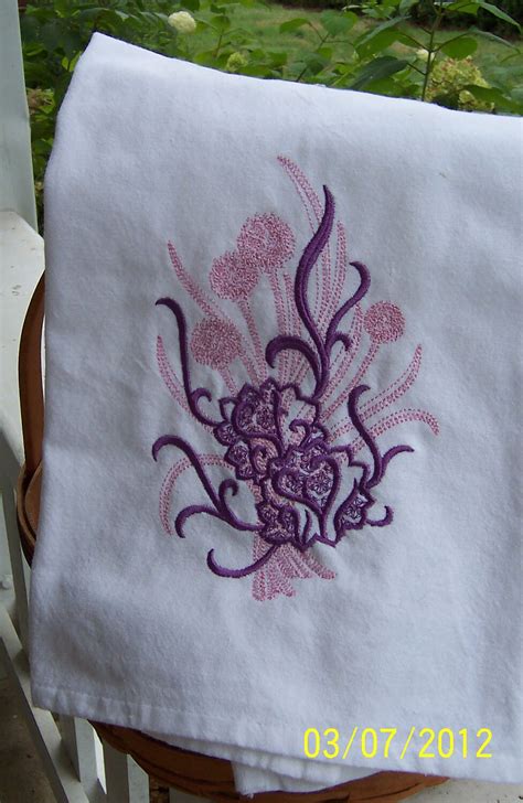 Embroidered Tea Towelkitchen Dish Towels Echo By Quiltquints