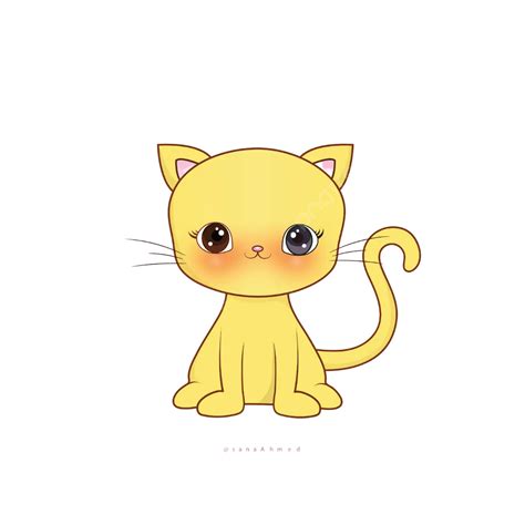 Cute Kitten Illustration Vector Kitten Illustratiom Cat Illustation