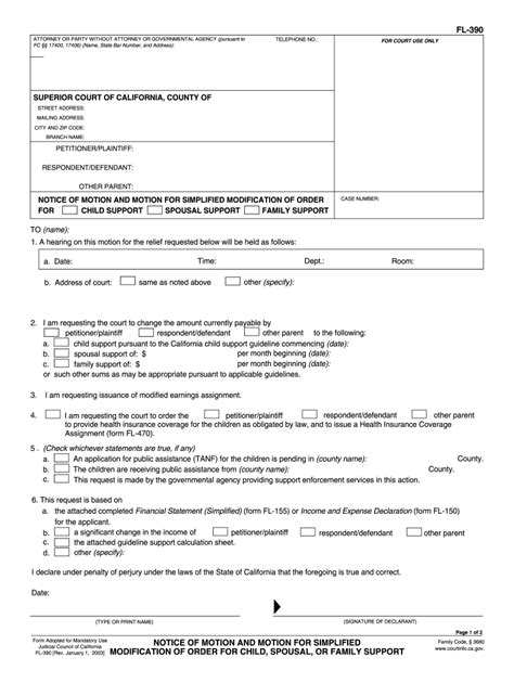 Child Support Modification Form Fill Online Printable Fillable