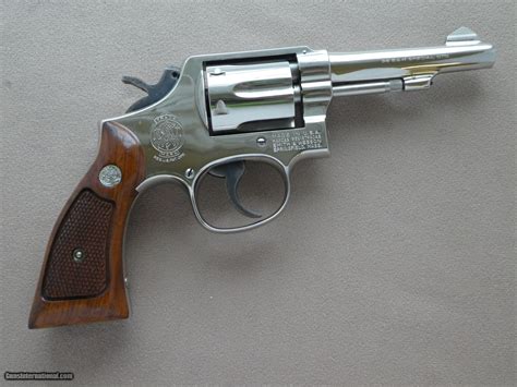 1977 Smith And Wesson Model 10 5 38 Special Revolver In Nickel Finish