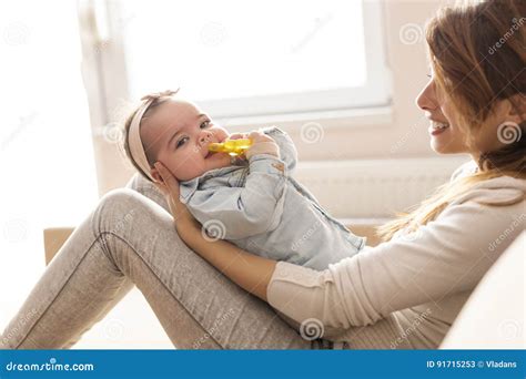 Mother And Daughter Bonding Stock Image Image Of Cuddling Love 91715253