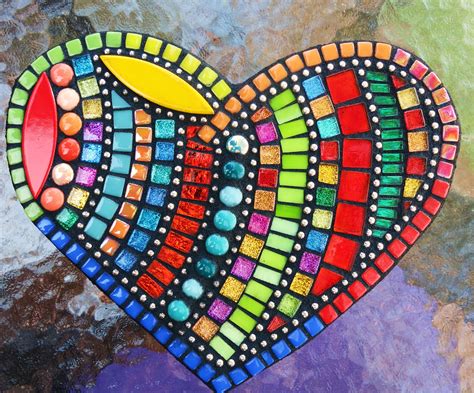 Mosaic Heart Created By Tina Wise Crackin Mosaics Mosaic Crafts Mosaic Tile Art Mosaic