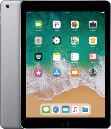 Apple Ipad Th Generation With Wifi Cellular Gb At T Space Gray Mp Ll A Best Buy