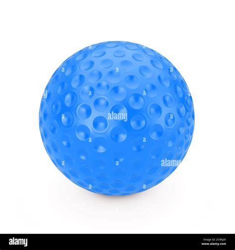 Blue Golf Ball On A White Background 3d Rendering Stock Photo Alamy