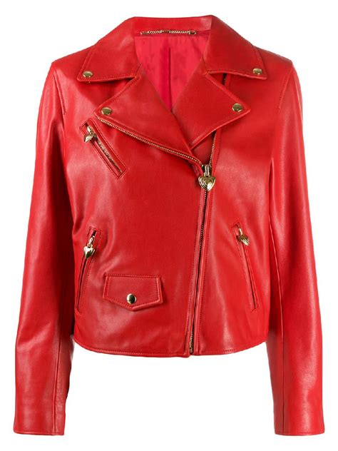 red women s leather jacket fashion leather jacket