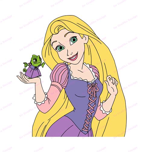 Rapunzel With Pascal Tangled Svg 5 Svg Dxf Cricut Etsy