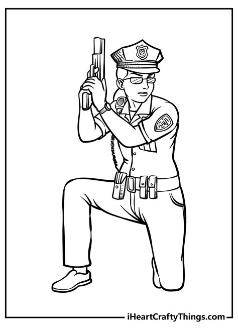 Police Officer Police Coloring Pages Free Printable Templates