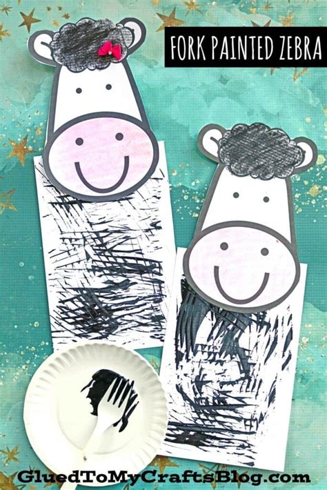 Fork Painted Zebra Craft For Kids To Recreate Today Glued To My