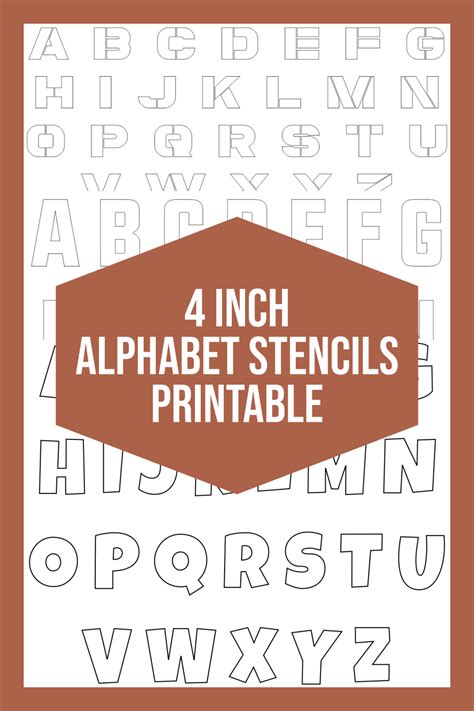 4 Inch Printable Letter Stencils