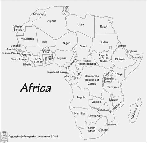 Africa map zoomschool.com hand drawn illustration of the map of africa royalty free cliparts drawing maps: Printable Map Of Africa With Countries Labeled | Printable Maps