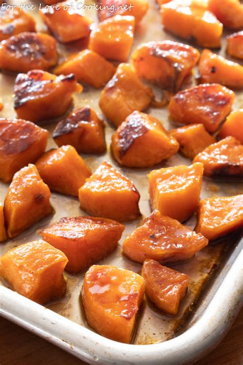 Maple Brown Butter Roasted Sweet Potatoes For The Love Of Cooking