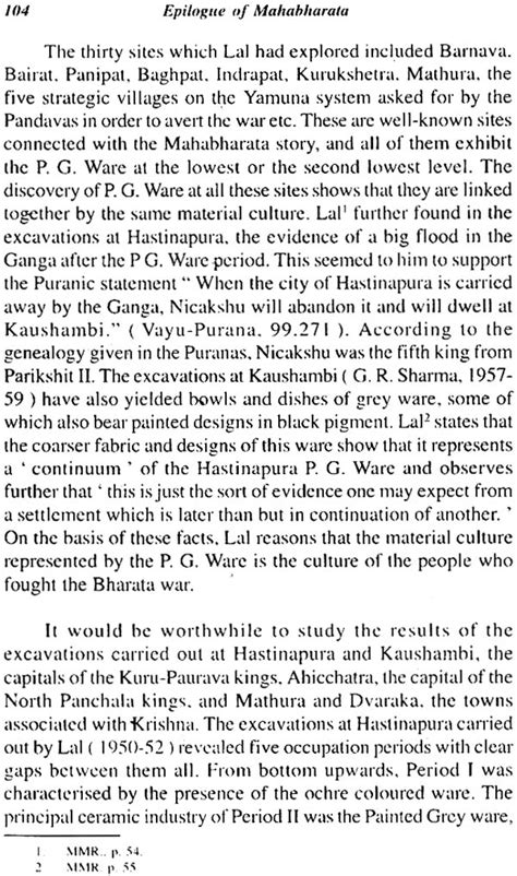 Epilogue Of Mahabharata