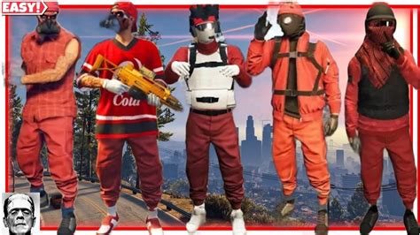 😱5 Red Jogger Tryhard Outfits Gta 5 Online😱 Youtube