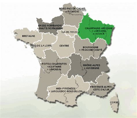 Région Grand Est Carte De France Vacances Guide Voyage