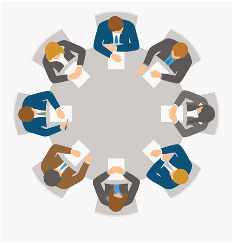 Round Table Meeting Png Free Transparent Clipart Clipartkey