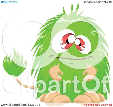 Clipart Of A Cartoon Furry Monster Royalty Free Vector
