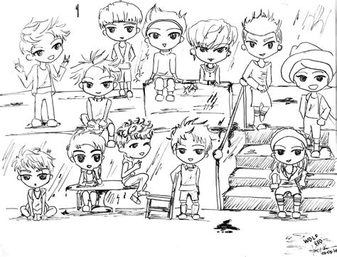 Exo Kpop Pages Coloring Pages