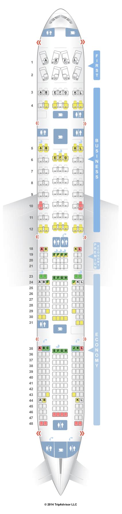 Seatguru Seat Map Air France Boeing 777 300er 77w Four Class