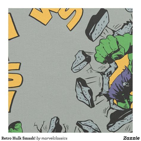 Retro Hulk Smash Fabric Printing On Fabric Create Fabrics Fabric