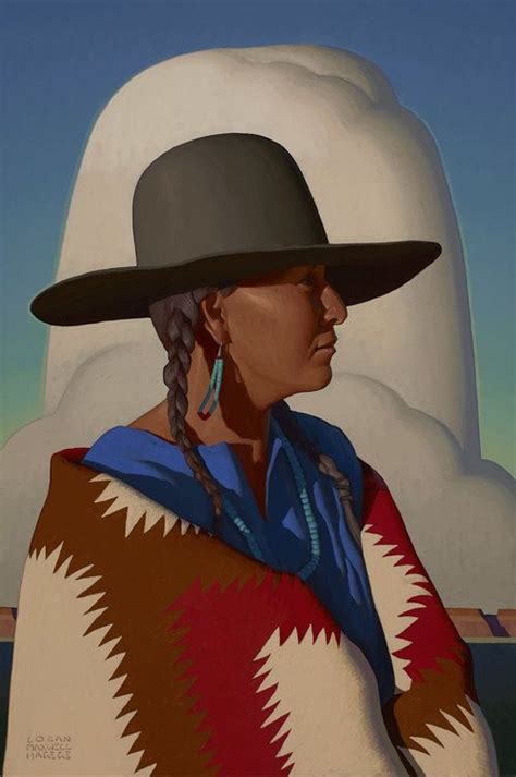 Sold Reservation Hat 30x20 Oil Navajo Art Native Art Native