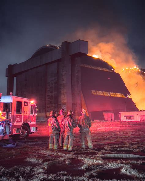 One Of The Two Historic Hangars In Tustin Was Destroyed By A Huge Fire