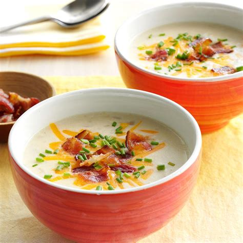 Slow Cooked Loaded Potato Soup Recipe Taste Of Home