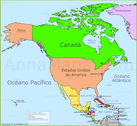 Observa Los Mapas De América Del Norte Central Y Del Sur Ubica Sus