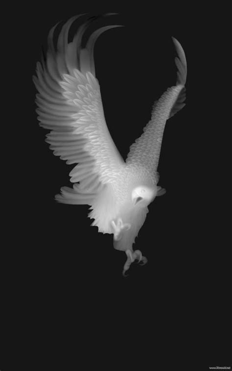 Eagle Grayscale Image For Cnc 3d Routing Bmp File Grayscale Image Grayscale Bitmap