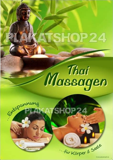 Thaimassageposter Für Massagepraxis Massage Werbeplakat Plakat