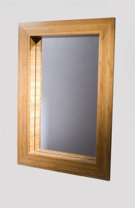 Custom Mirror Frame In Bamboo By Studio Two Design And Woodworking