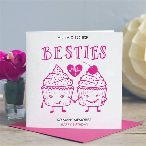 Best Friend Birthday Card Design Printable Templates Free