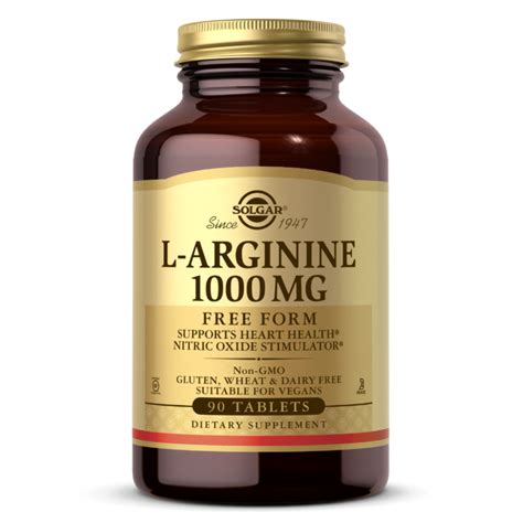 L Arginine 1000 Mg Tablets Fitness And Nutrition Solgar