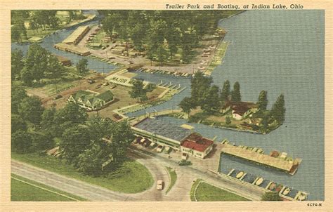 Vintage Travel Postcards Indian Lake Ohio