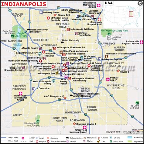 Map Of Indianapolis Indiana Indianapolis Map