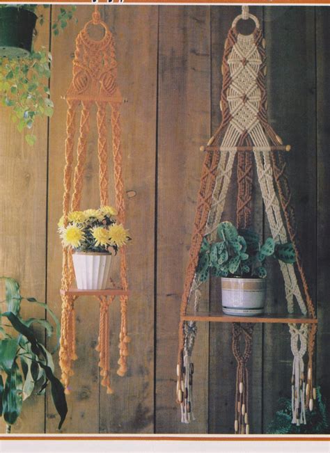 2 Vintage Macrame Plant Hanger Patterns. Macrame PDF Download | Etsy