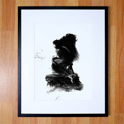 Contemporary Abstract Print Black And White By Paul Maguire Art