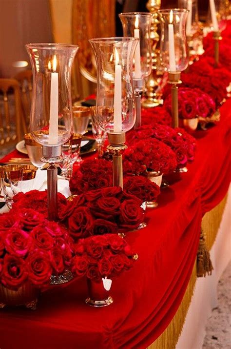 Perfect For The Head Table Red Wedding Theme Wedding