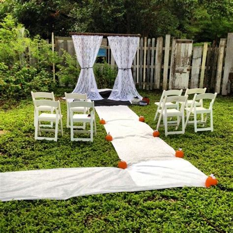 Many couples often decide to save time and money and host their wedding ceremony at home in their own backyard. Tiny wedding. Mini wedding. Small wedding. Backyard ...