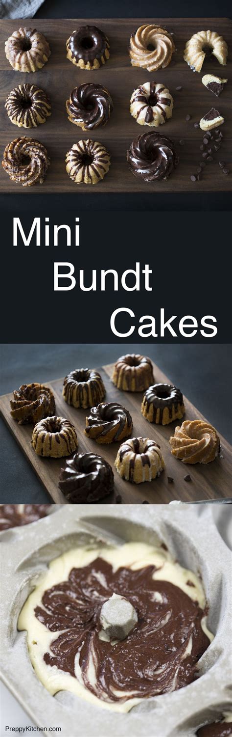 Collection of the best mini bundt cake recipes ever. Chocolate and vanilla together at last! These mini bundt cakes can be decorated a million ...