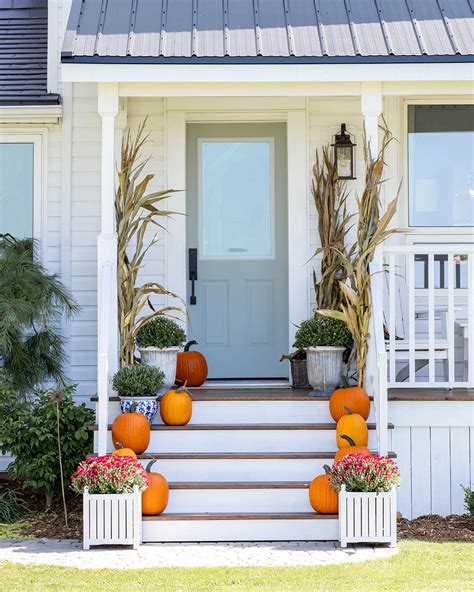 Classic Farmhouse Fall Front Porch The Creek Line House