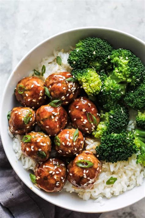 Asian Chicken Meatballs Sesame Ginger Easy Chicken Recipes