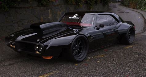 Blacked Out Widebody Pontiac Firebird Has Power To Match Its Aggressive